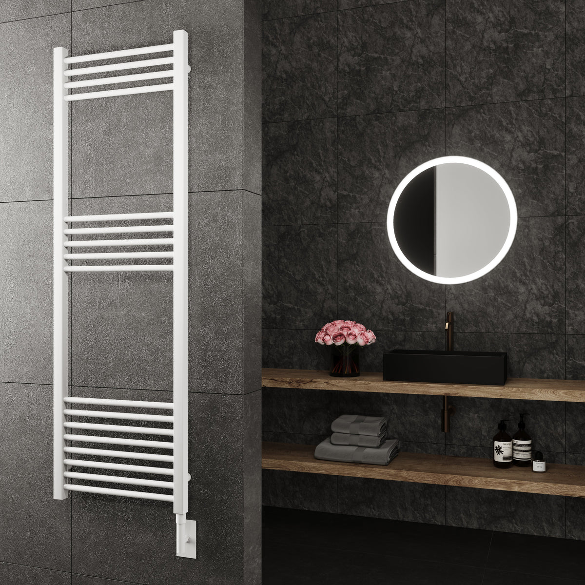 Wall Mounted Electric Towel Warmer in White P557