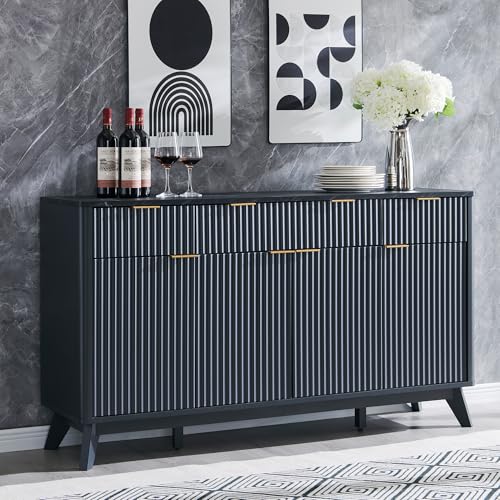 60" Buffet Sideboard Cabinet with 4 Doors and 3 Drawers M161