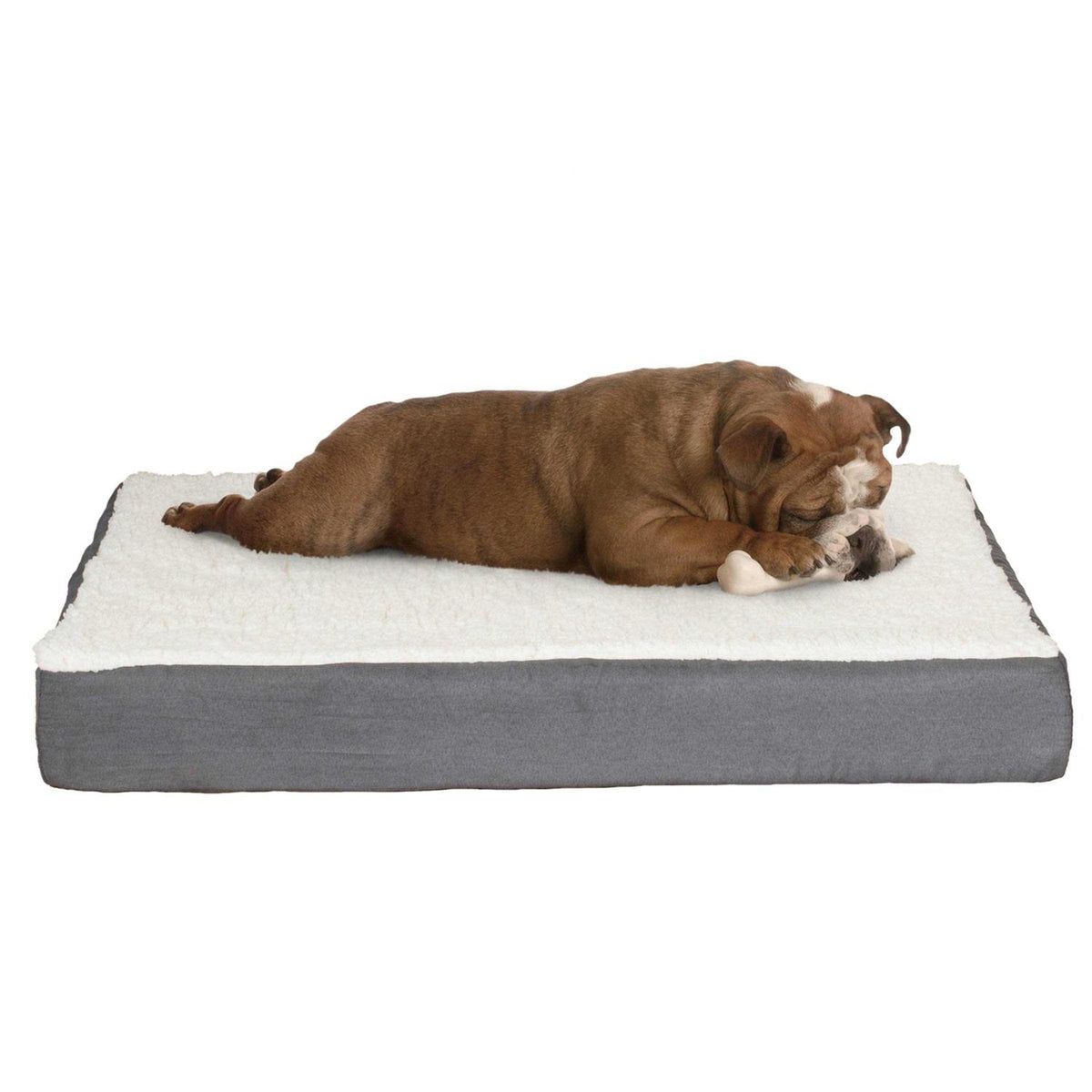 Sherpa Dog Bed with Memory Foam Cover S461