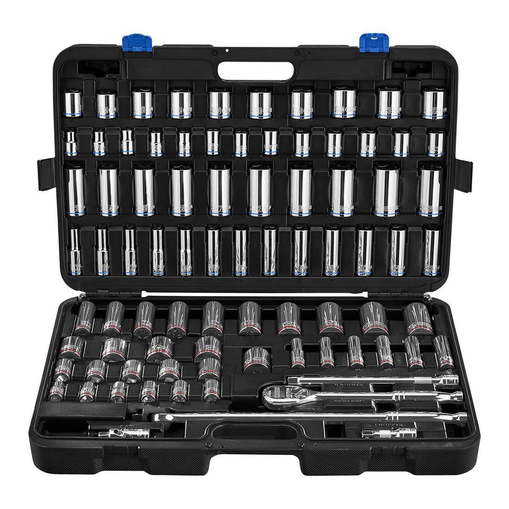 1/2 in. Drive SAE and Metric Socket Set, 83-Piece J755