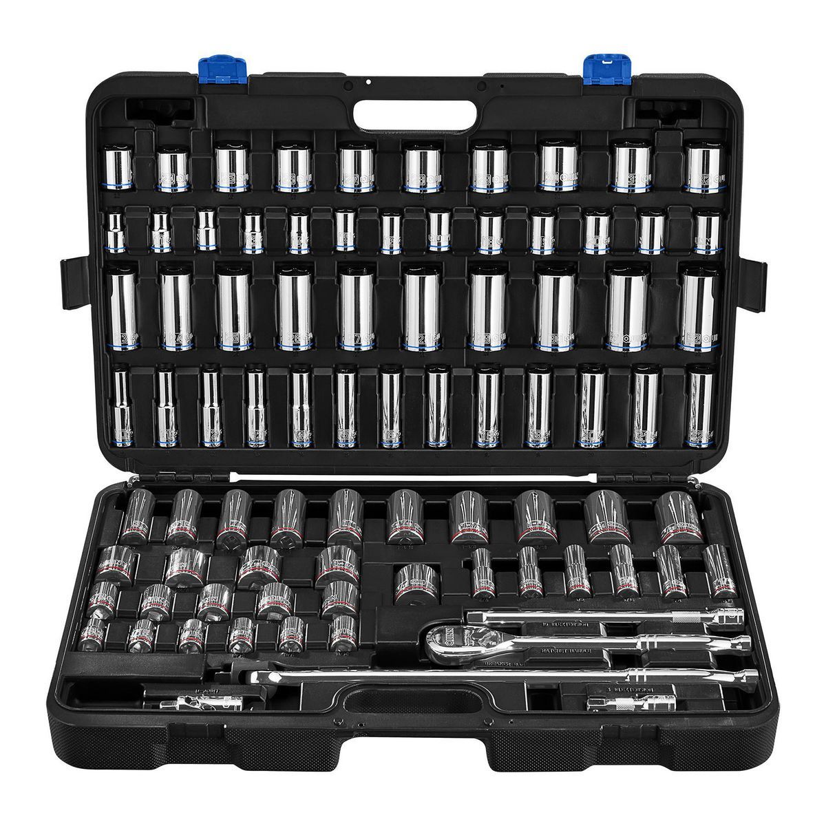 1/2 in. Drive SAE and Metric Socket Set, 83-Piece J755