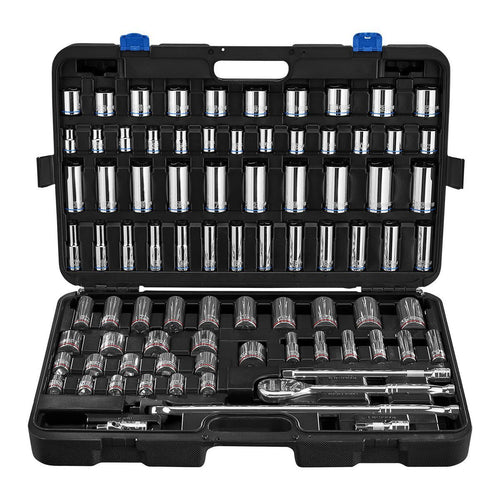 1/2 in. Drive SAE and Metric Socket Set, 83-Piece J755