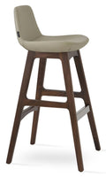 Beech Wood Walnut Camira Wool Amber Bar Stool U7460