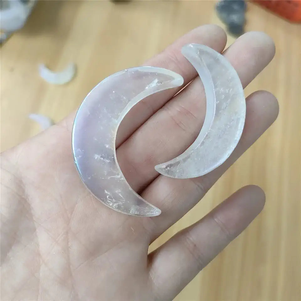 Natural Crystal Moon Ornament G851155