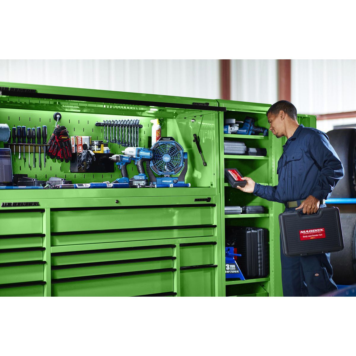 72 in. x 22 in. Green Work Center Hutch Z975