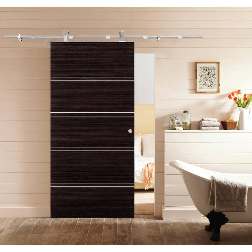 96 in. Stainless Steel Sliding Door Track and Hardware Set J215