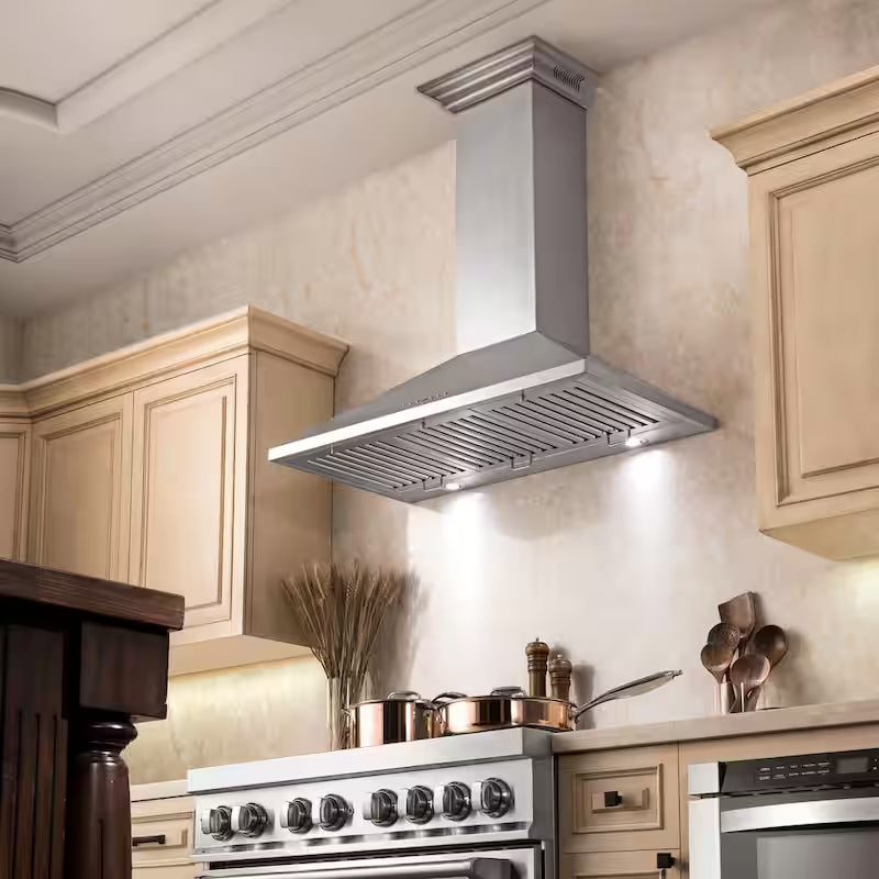 36 in. 400 CFM Ducted Wall Mount Range Hood in Stainless Steel S2894