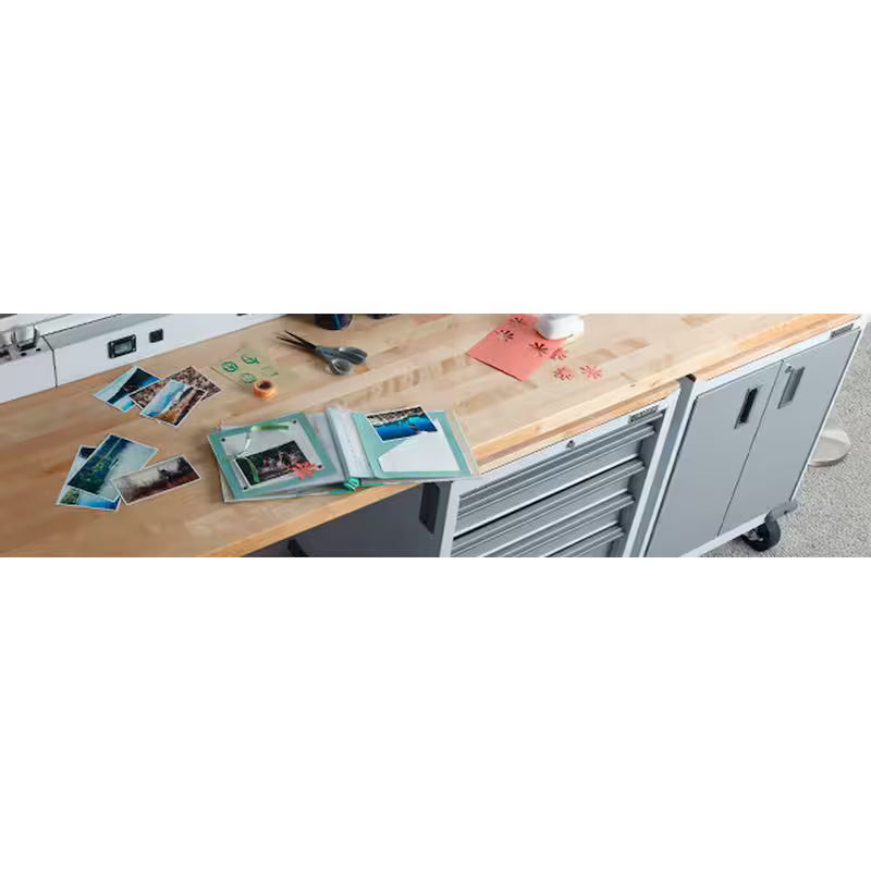 Adjustable Height Workbench with Hardwood Top B850