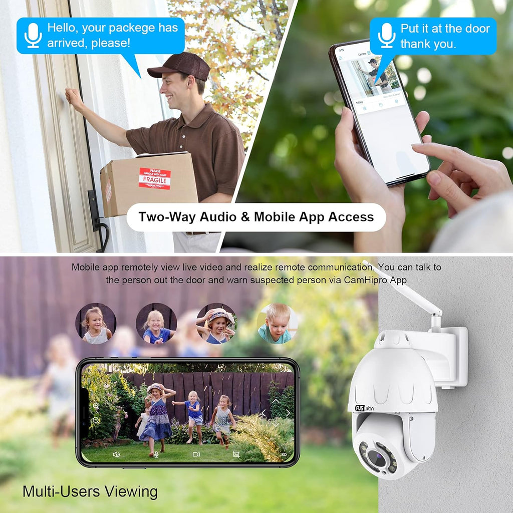 5MP PTZ Outdoor Security Camera with 5X Optical Zoom Y3200