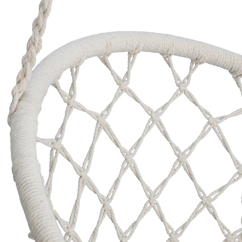 Hammock Chair Macrame Swing Chair Beige C66925
