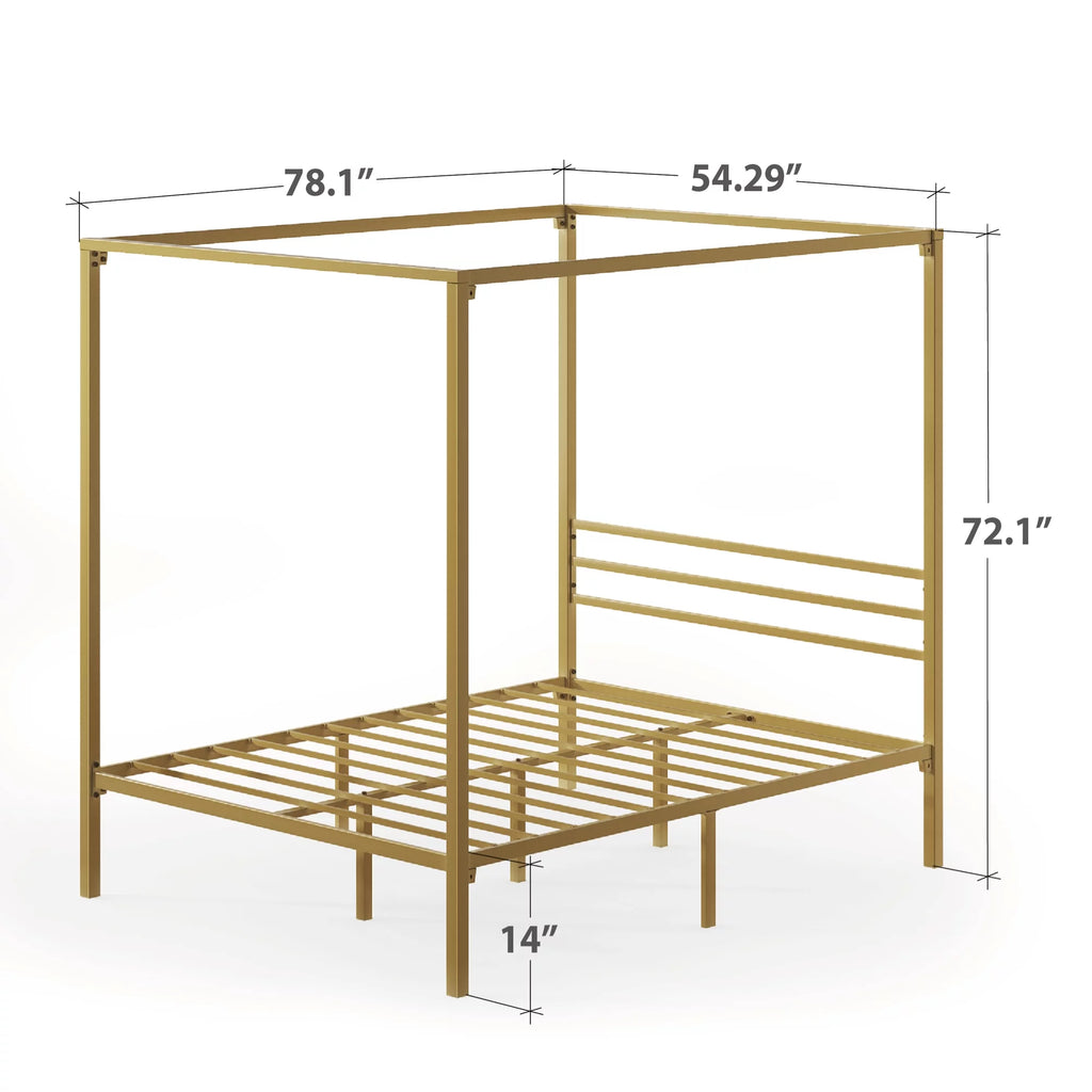Queen Metal Canopy Platform Bed Frame B85698