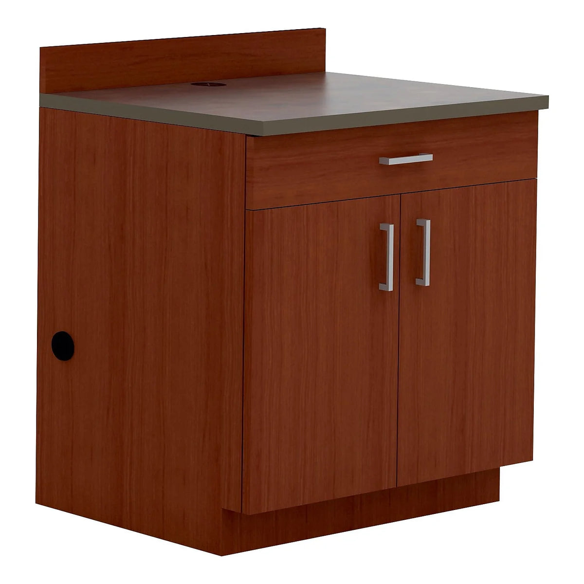 Two Doors One Drawer One Adjustable Shelf Base Cabinet Mahogany Slate Q155