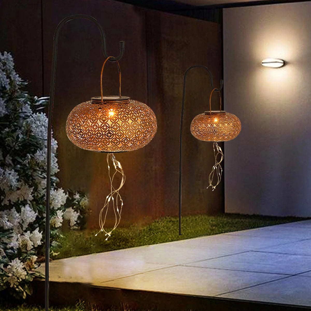Solar Powered Chinese Lantern String Lamp M621317