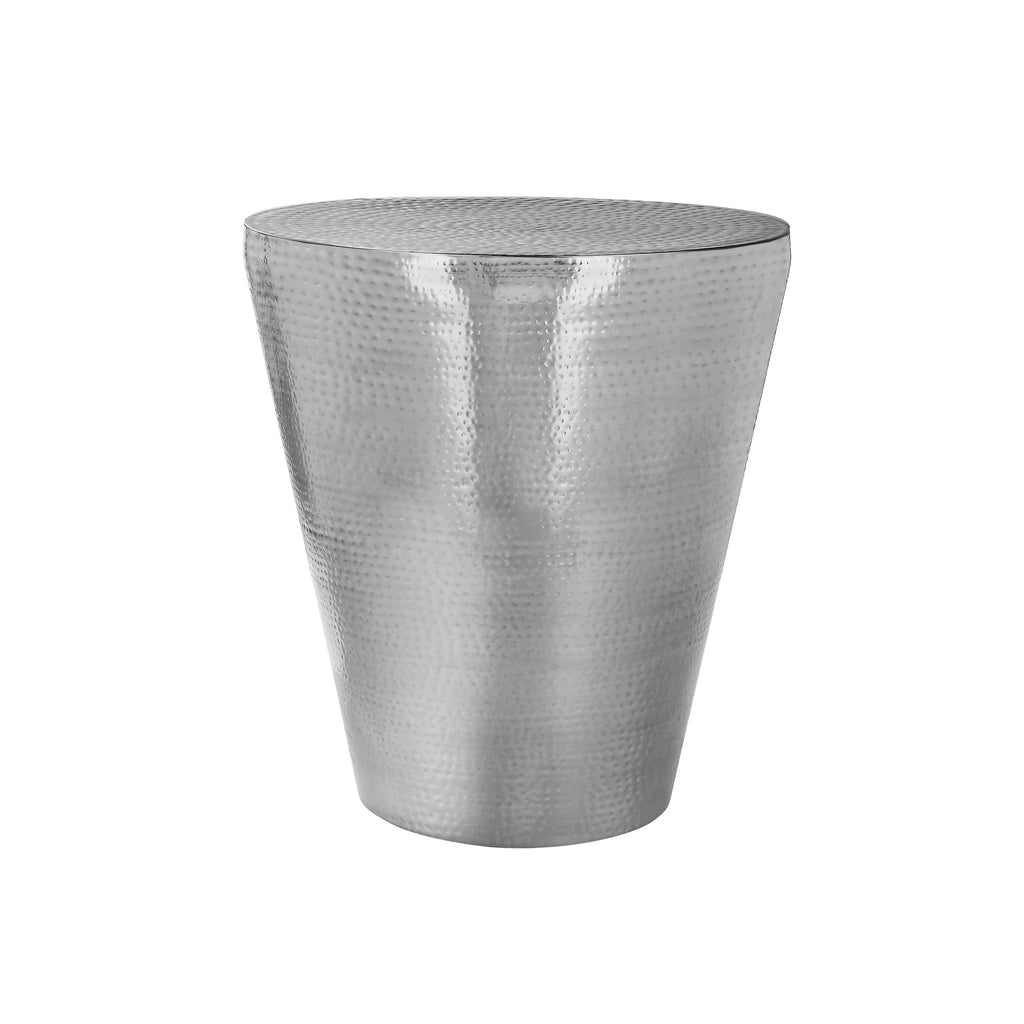 Hammered Cone Shaped Drum End Table A439154