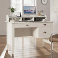 Black Computer Desk with USB Charging Port and Drawers J981990