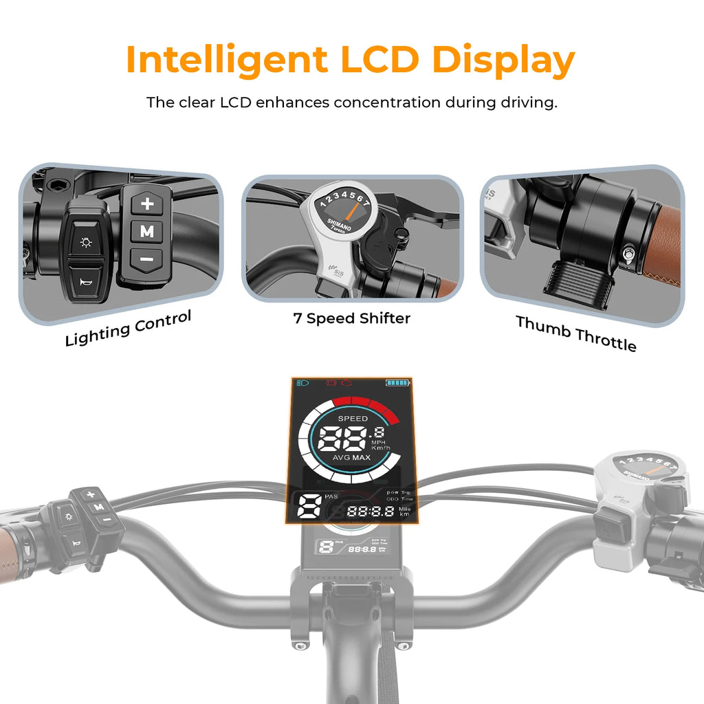 500W Electric City Cruiser Bicycle with 36V 13Ah Removable Battery Y21143