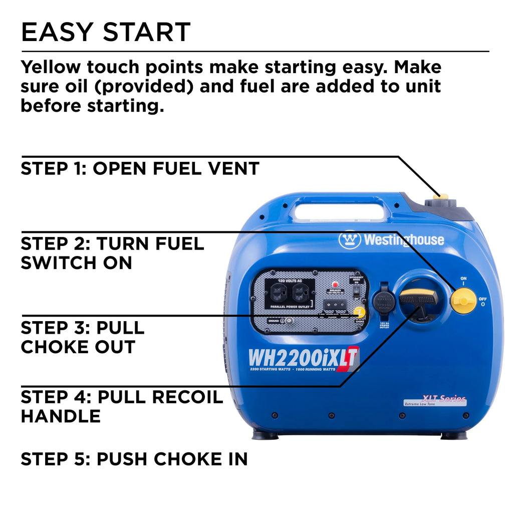 Portable Inverter Generator 1800 Rated Watts & 2200 Peak Watts X378