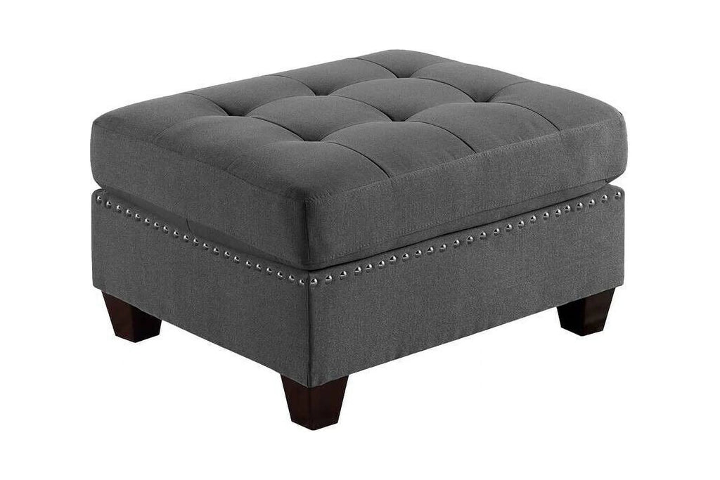 Gray Fabric Sectional Sofa Set 9pcs T14655