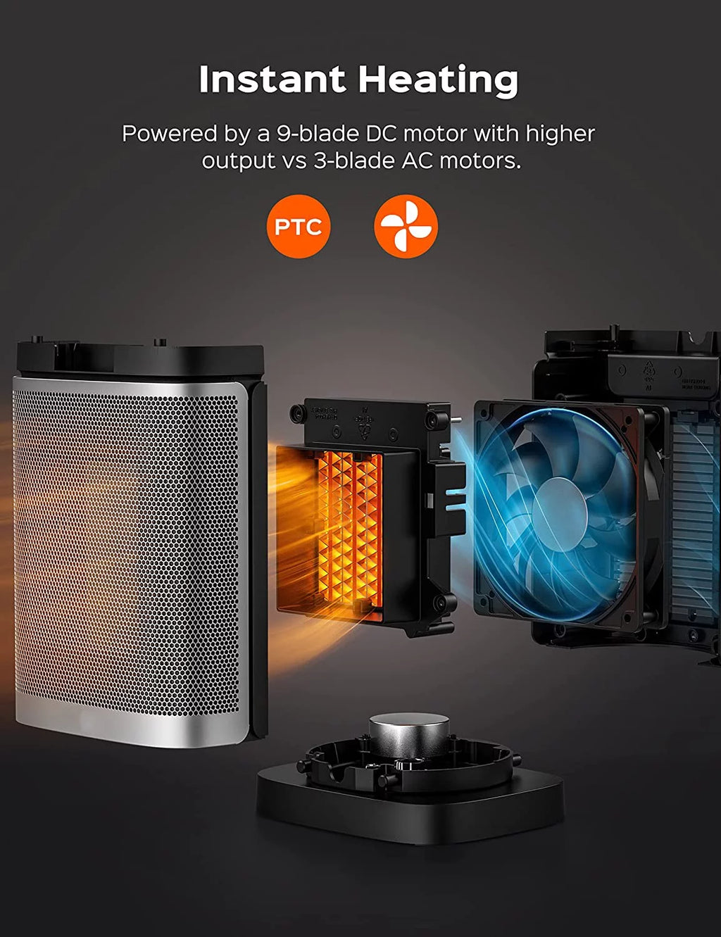 1500W Oscillating Electric Space Heater A181072