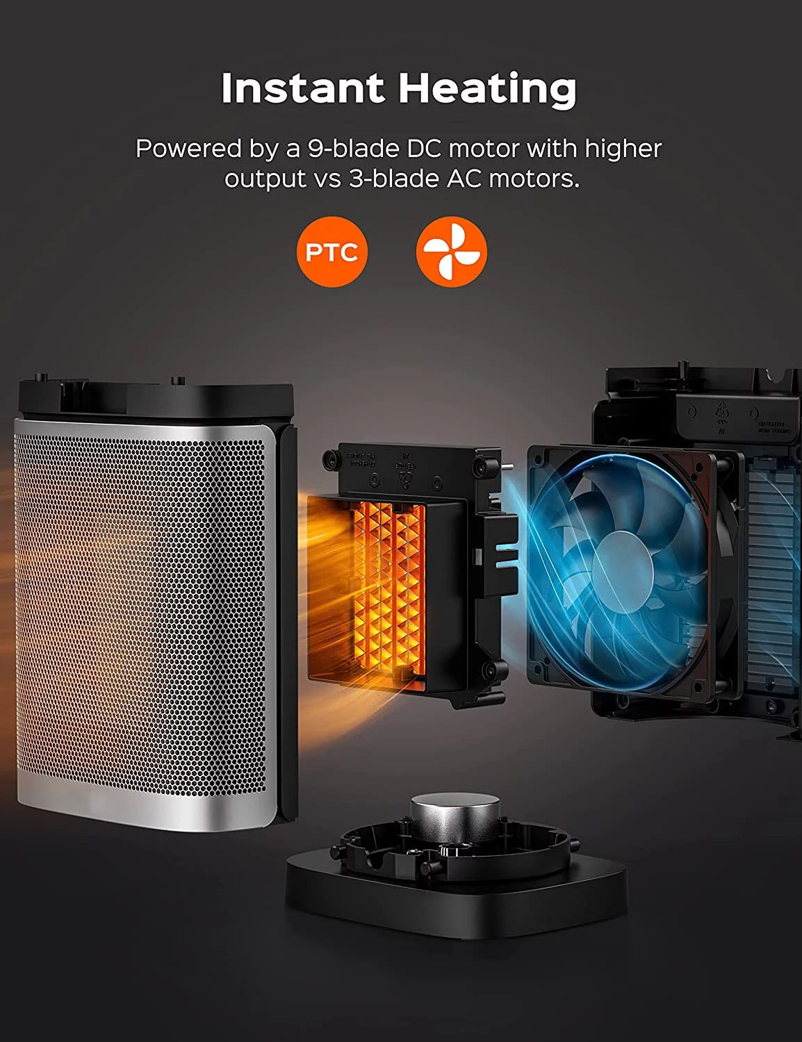 1500W Oscillating Electric Space Heater A181072