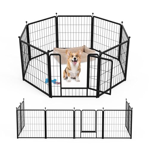 32 Inch 8 Panels Black Dog Playpen O560