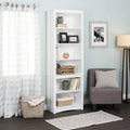 80" Tall White Bookcase with Adjustable Shelves D549724