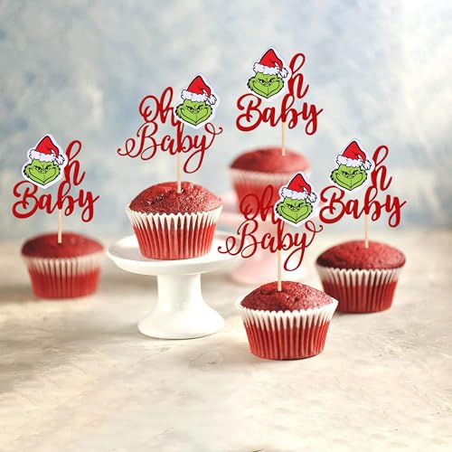 36 PCS Christmas Cupcake Toppers Double Sided Cupcake Picks M659