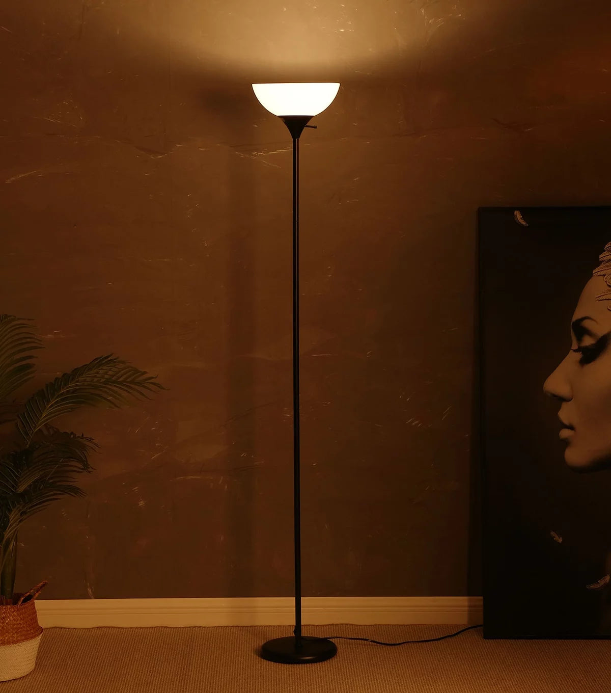 Black 72 in. LED Floor Lamp F81214