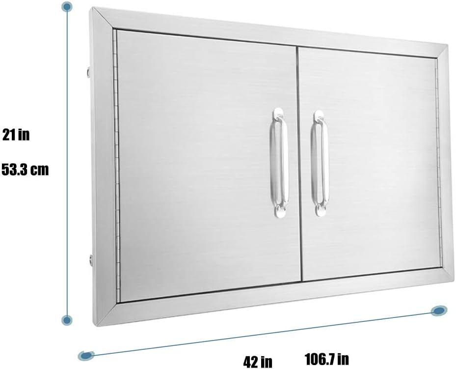 36 W x 21 H Stainless Steel Double Access Door B72973
