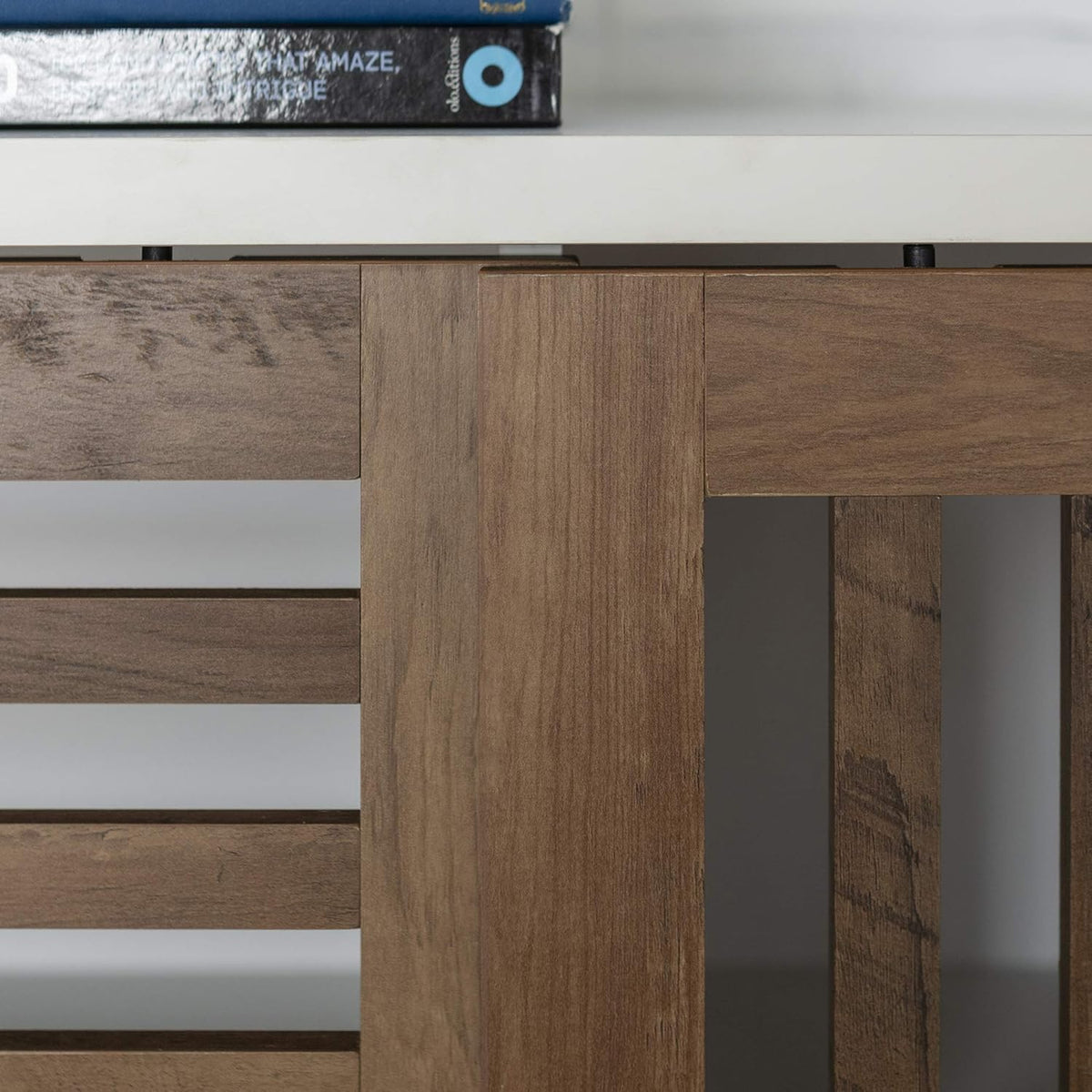 36 Inch White and Rustic Oak Cabinet L59875
