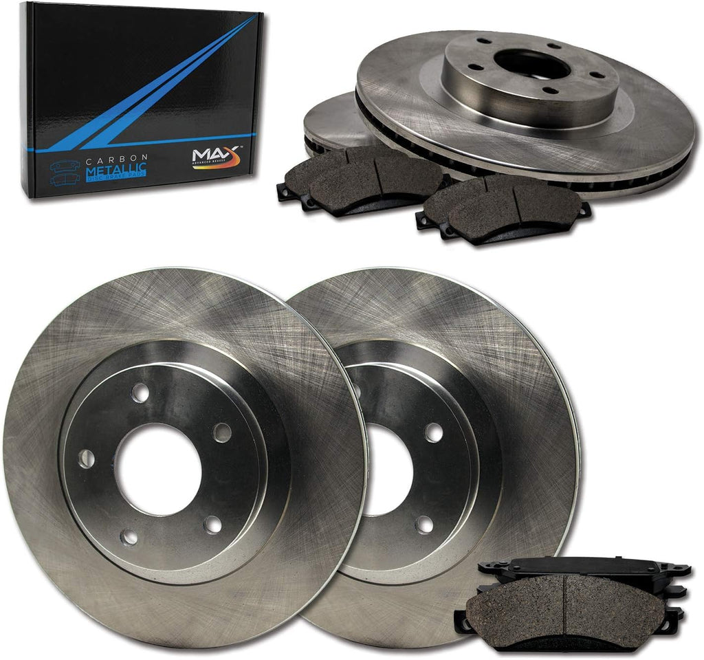 Front and Rear Brake Rotors with Carbon Metallic Pads M476