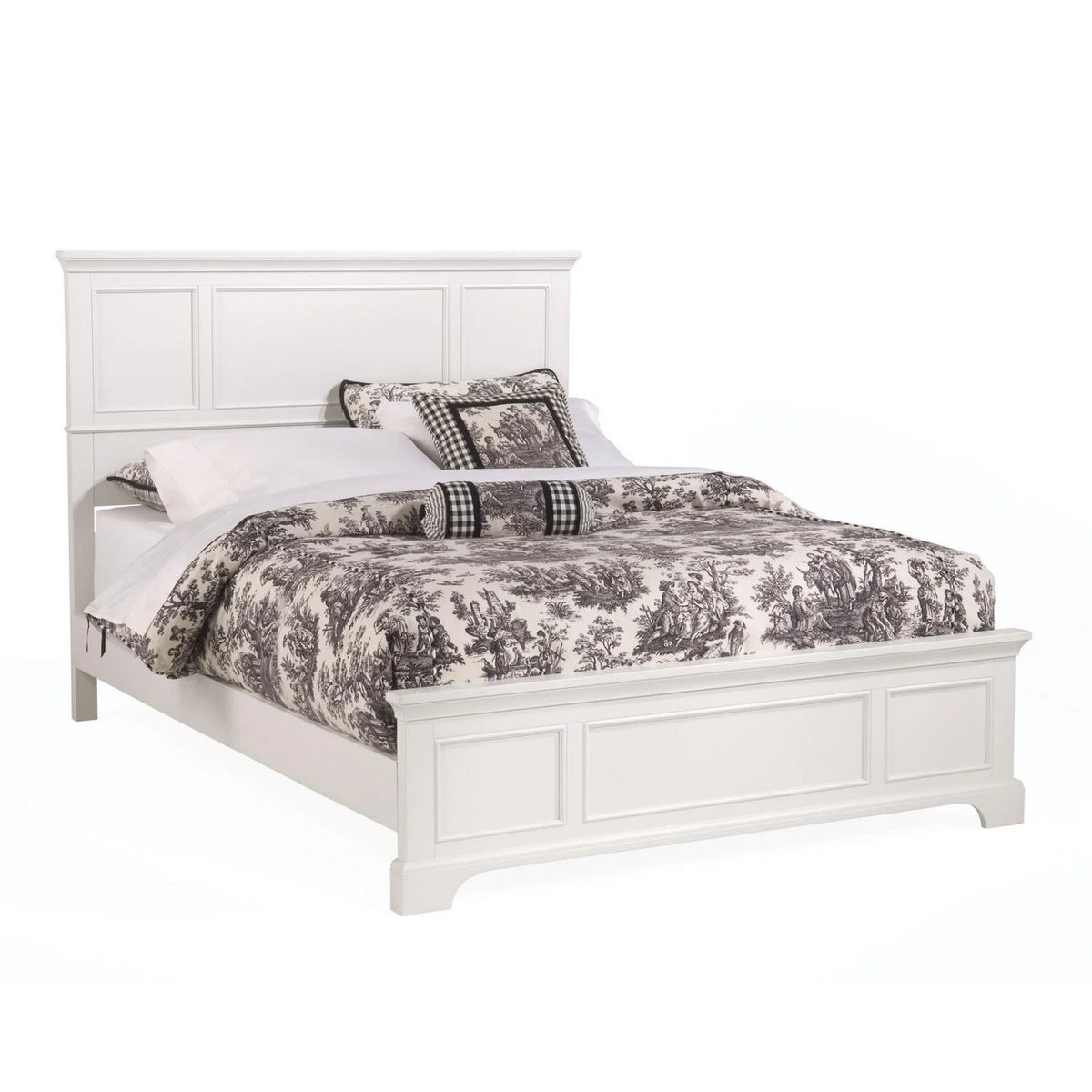Off White Wood Queen Bed S48082