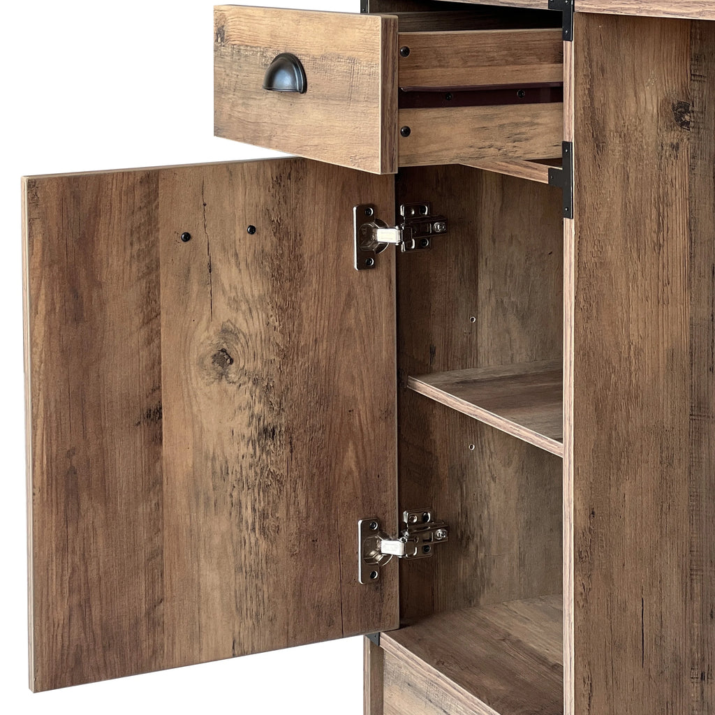 Oak Particle Board and Wood Desk V4096