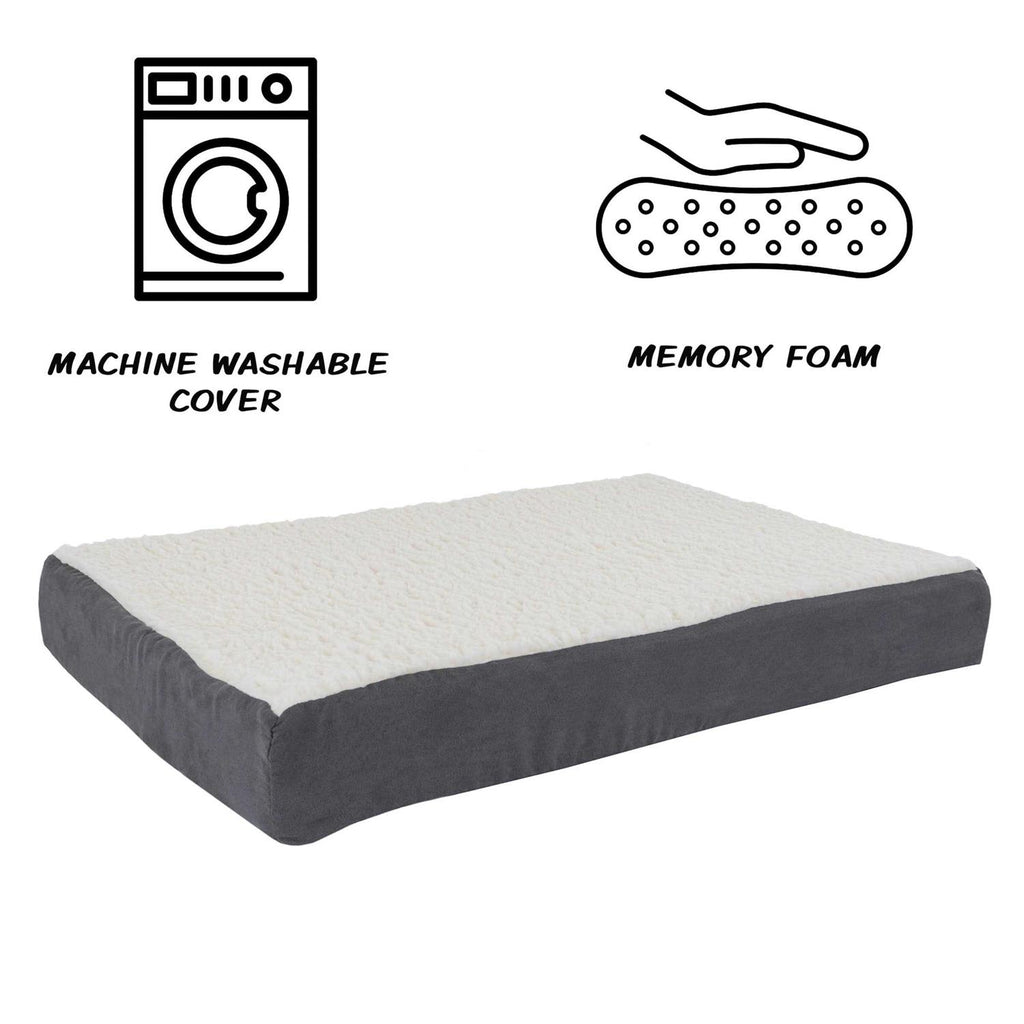 Sherpa Dog Bed with Memory Foam Cover S461