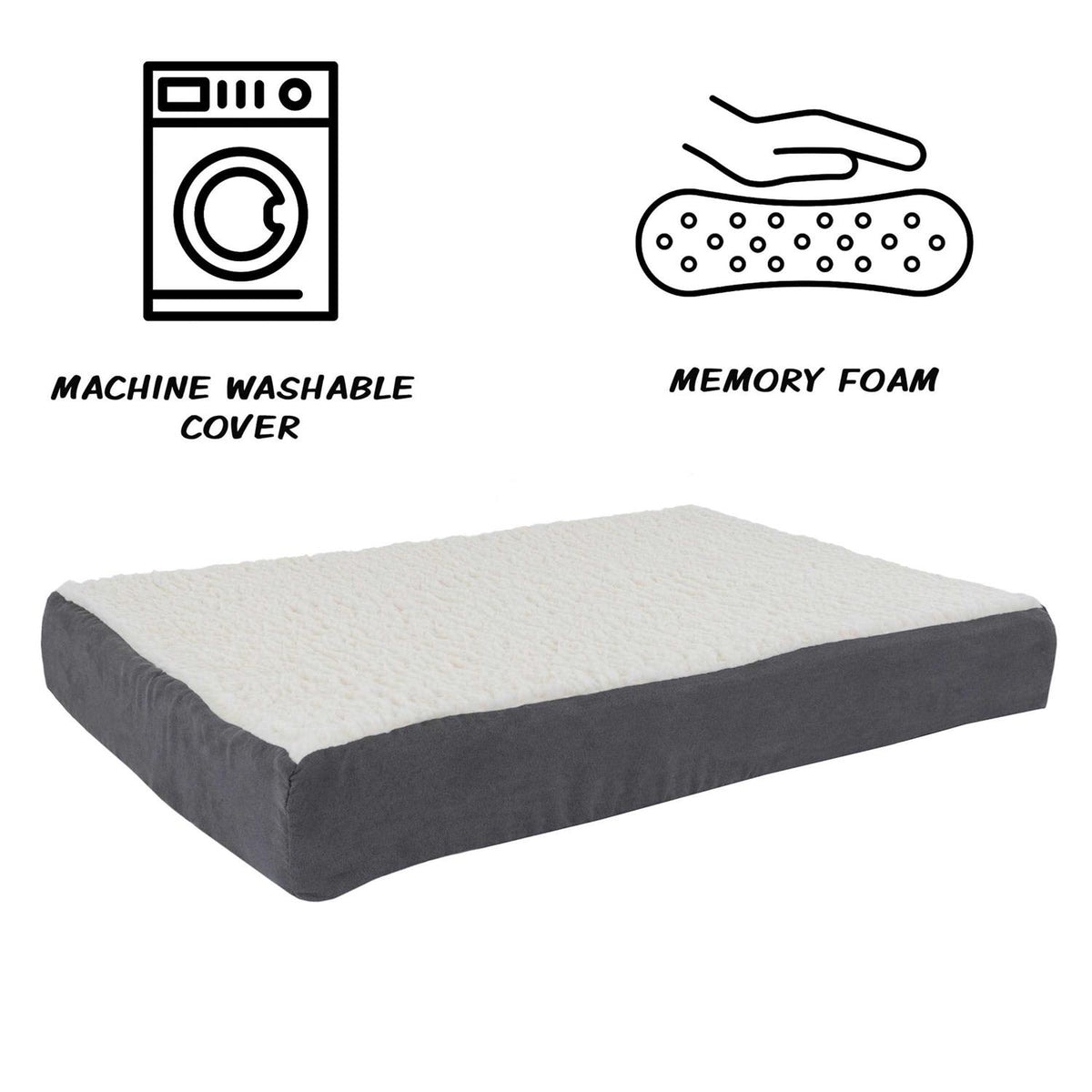 Sherpa Dog Bed with Memory Foam Cover S461