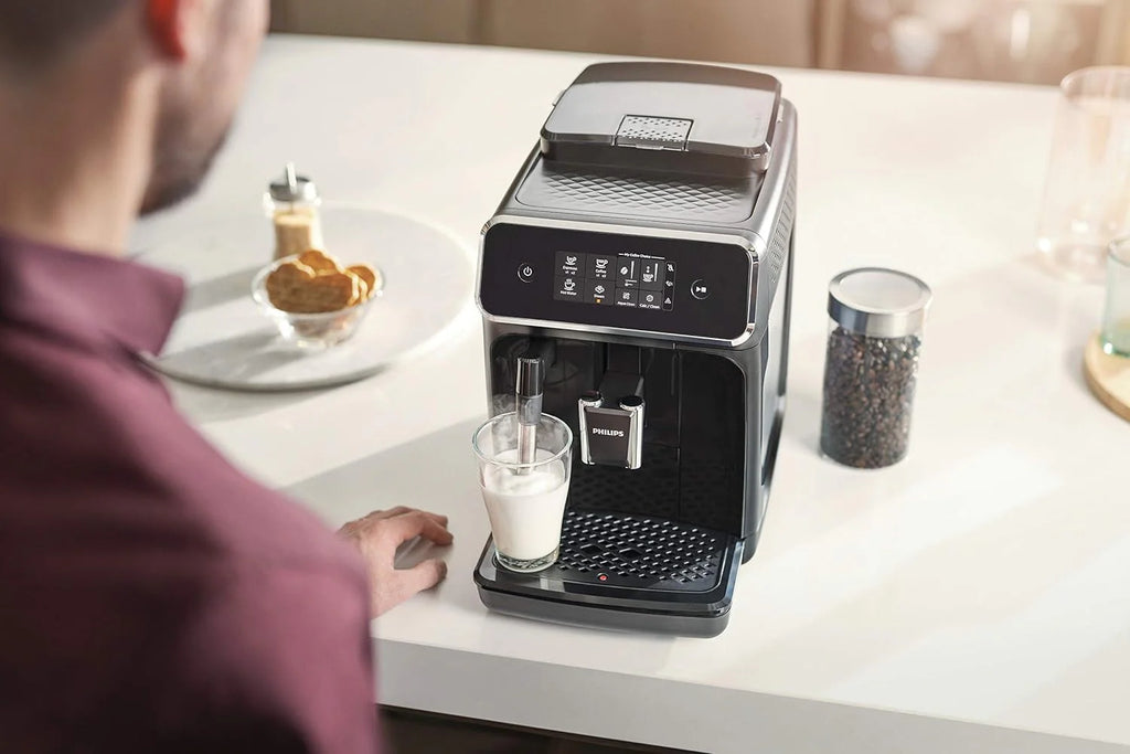 Black Fully Automatic Espresso Machine with Milk Frother K87719