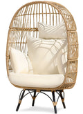 Yellow Wicker Egg Chair 440lb R48245