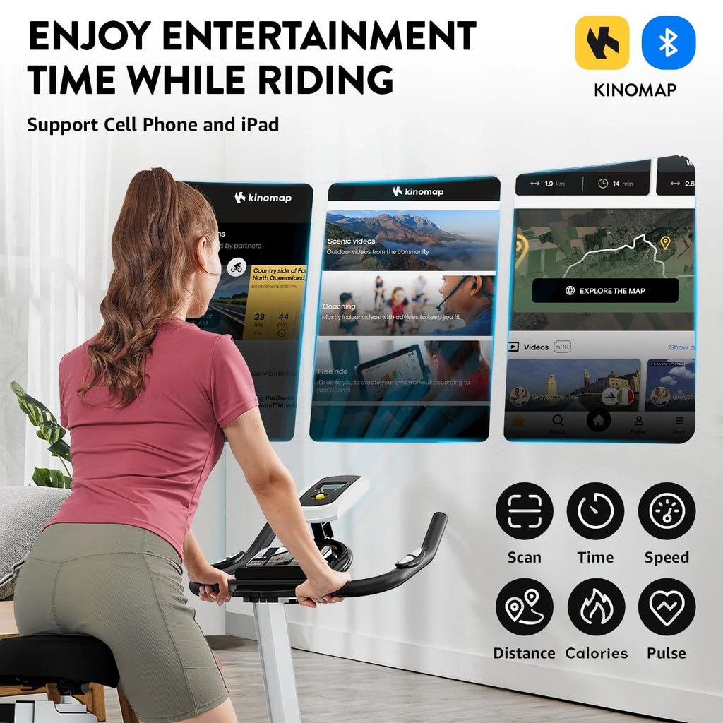 Indoor Cycling Bike Magnetic Stationary Exercise Bike 40lbs Flywheel L794