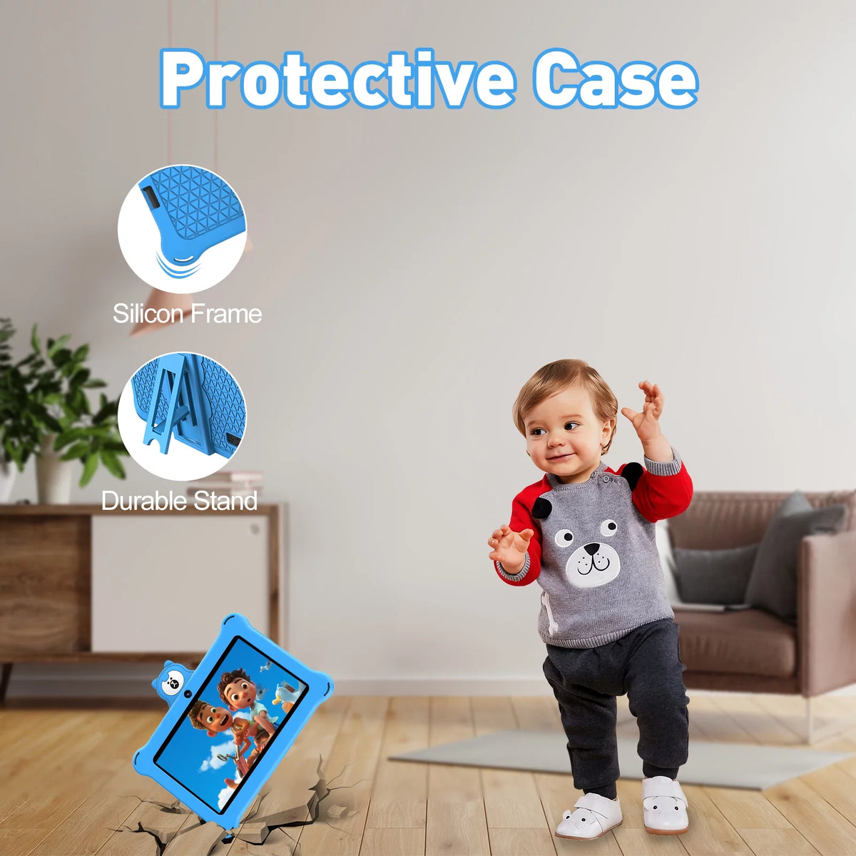 Kids Tablet 7 inch 32GB WiFi Android Tablet with Shockproof Case V43939