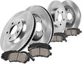 330mm Front + 325mm Rear 5 Lug Rotors + Ceramic Brake Pads + Sensors U5656