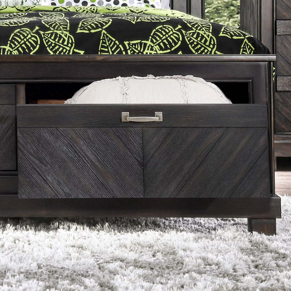 Espresso 2-drawer Platform Bed Eastern King F640328