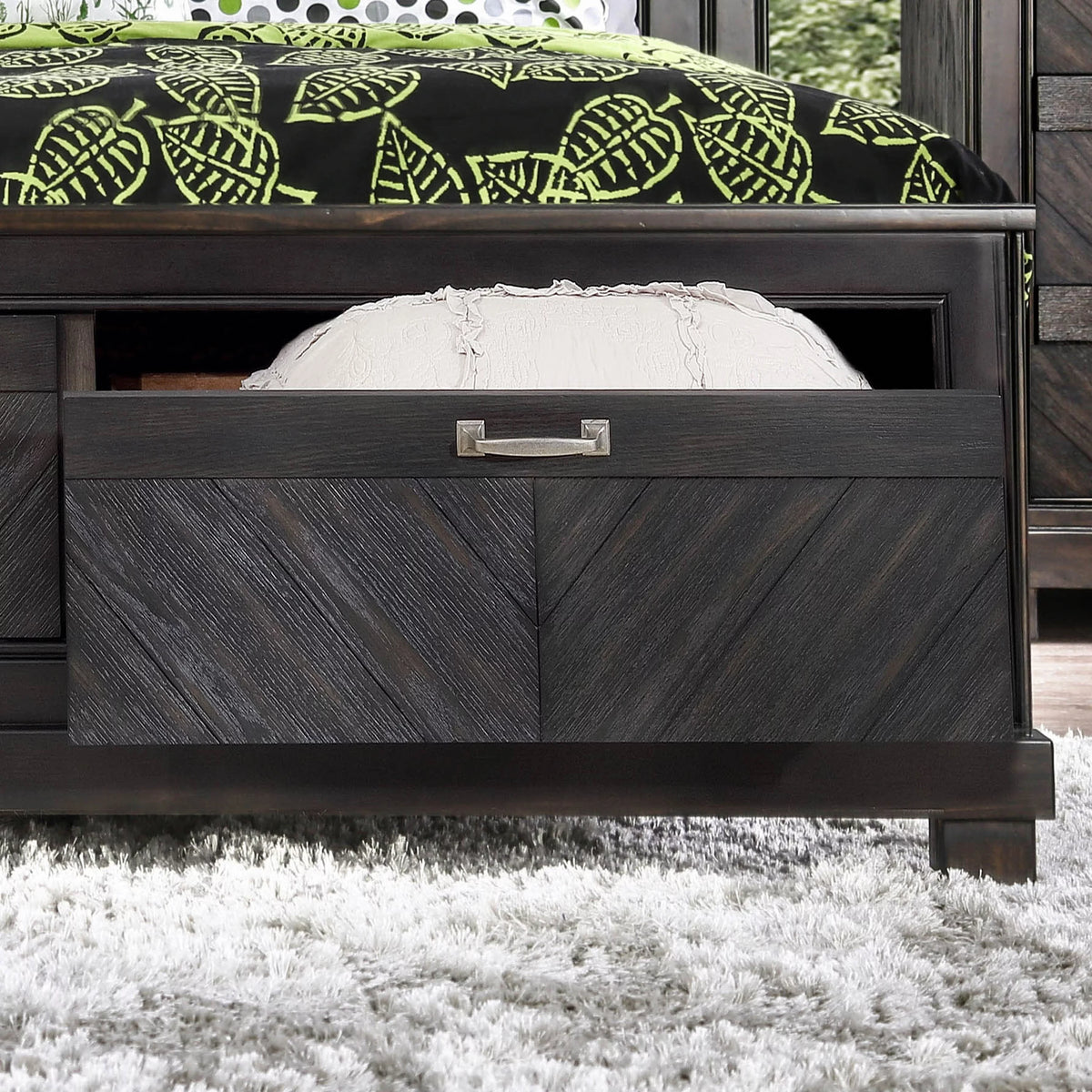 Espresso 2-drawer Platform Bed Eastern King F640328