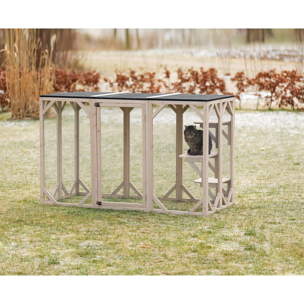 Wooden Cattery Grey J217466