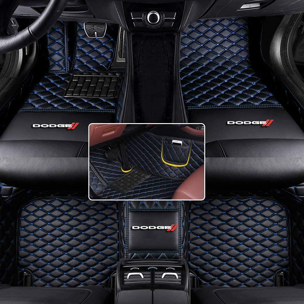Custom Automotive Floor Mats Fit for Dodge Challenger Charger Durango Journey RAM 1500 All Weather Leather Car Mat Non-Slip Waterproof A446956