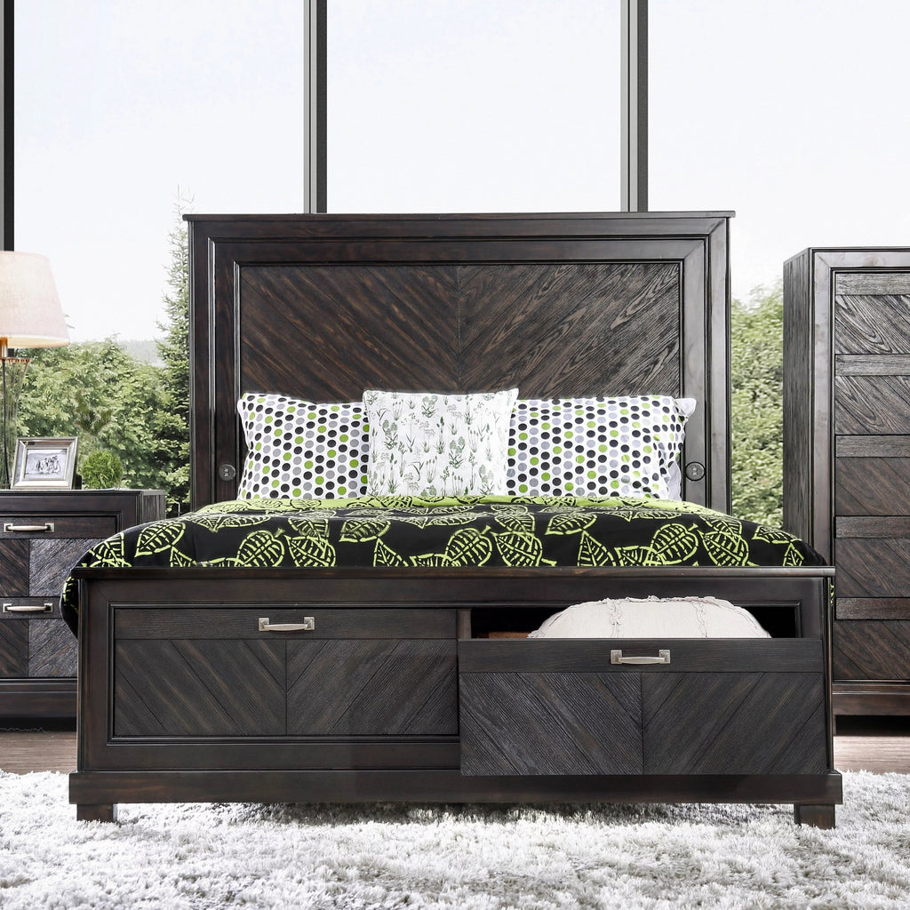 Espresso 2-drawer Platform Bed Eastern King F640328