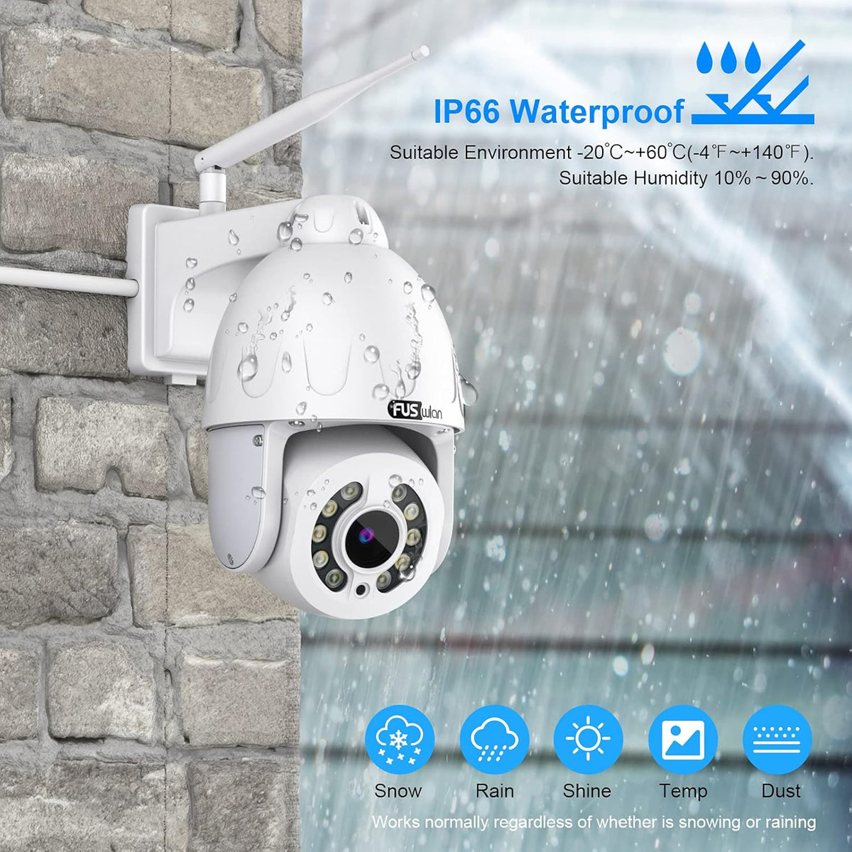 5MP PTZ Outdoor Security Camera with 5X Optical Zoom Y3200