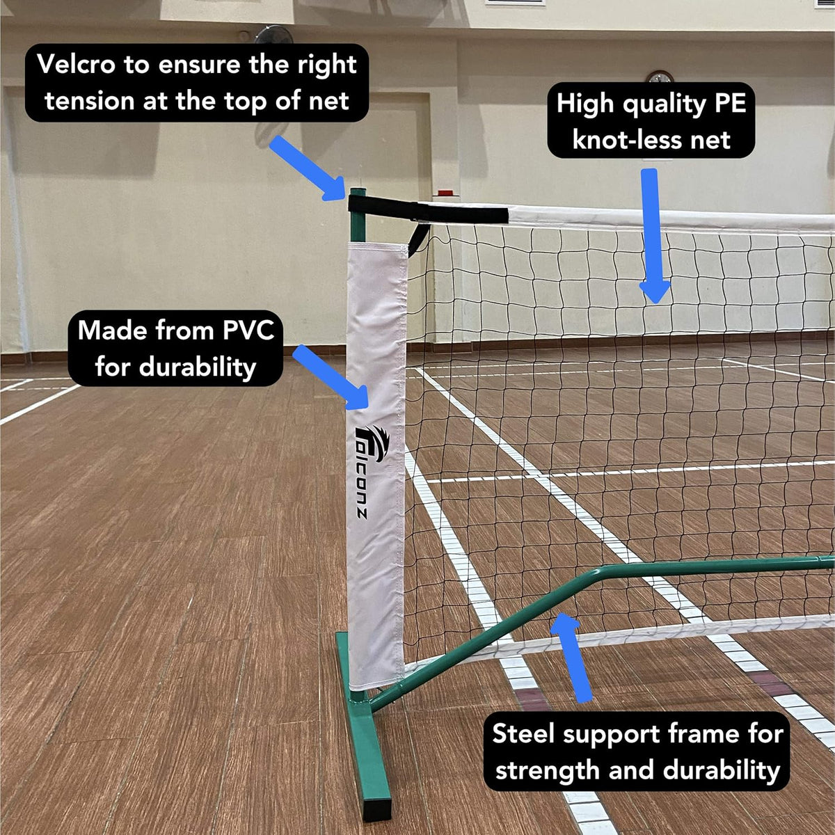 Regulation Size Portable Pickleball Net with Steel Frame and PE Netting J576