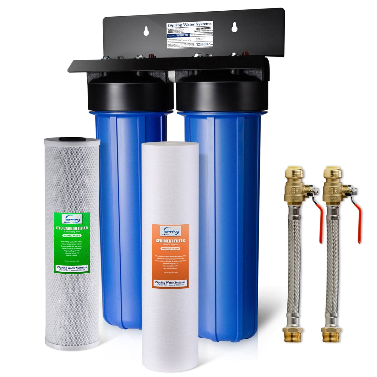 2-Stage Whole House Water Filtration System with Sediment and Carbon Block Filters B515880