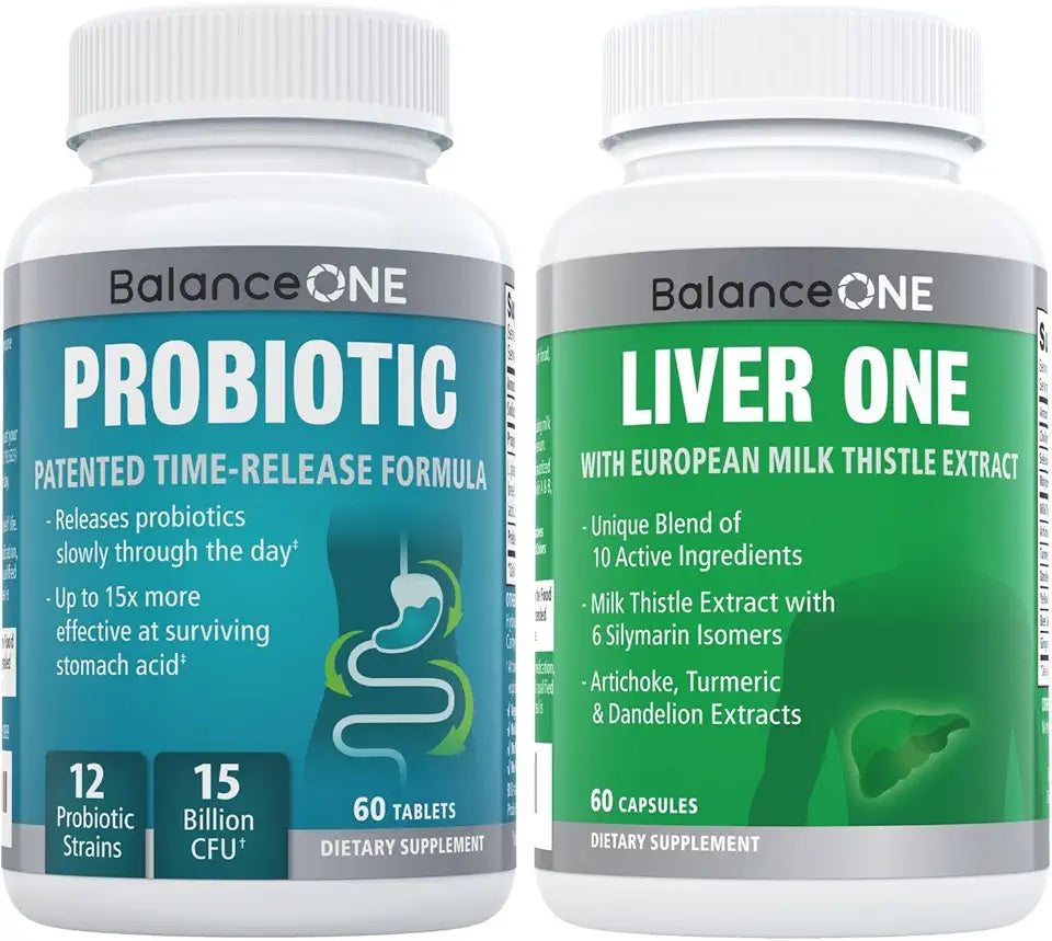 15 Billion Time-Release Probiotic Liver Support with Milk Thistle C35530