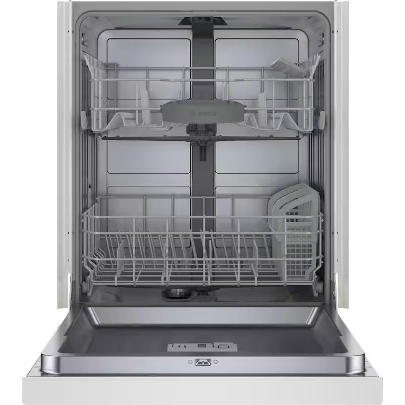 White Front Control Tall Tub Dishwasher with Stainless Steel Tub H447